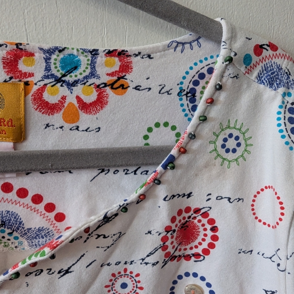 EUC Ladies Ruby Rd Woman Short Sleeve Embellished Shirt Size 1X - Picture 3 of 8